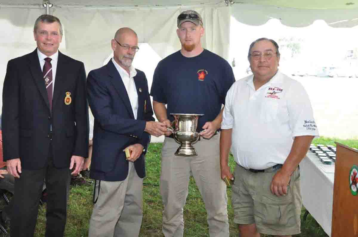 Don Haisell (left) with winners of the Ranger Cup- Chris Jones, Cody Hicks and Frank Monikowski.